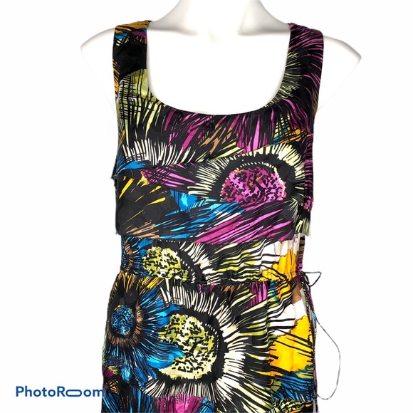 Julie Dillon Colorful Print Silk Sheath Dress - Picture 2 of 8